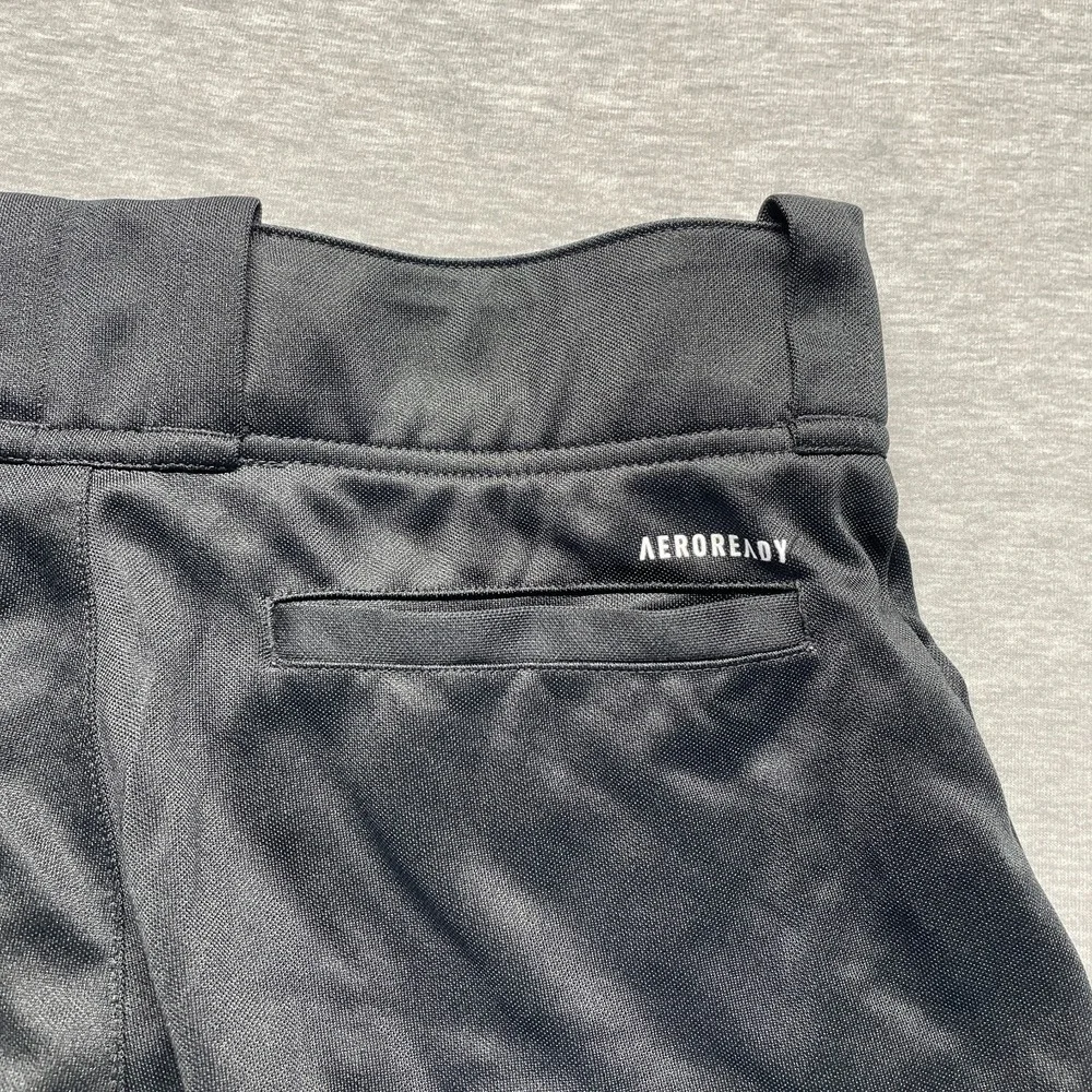 Adidas Aeroready Baseball Pants Mens Small Black Moisture Wicking Straight Leg